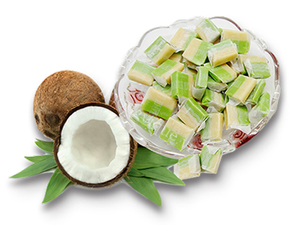Productos de coco de Vietnam-Caramelo de coco natural-Caramelos blandos de coco sin azúcar con sabores de hoja de Durian Peanut Pandan - Product Image 2
