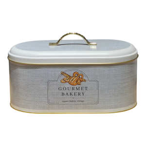 Boîte à pain ovale en métal de la collection Gourmet Storage-178x338x140mm (5.5 L) - Product Image 1