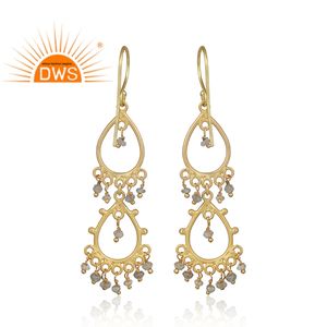 Best Selling Sterling Silver Natural Labradorite Gemstone <b>Long</b> Drop <b>Earring</b> Custom Trendy Jewelry Manufacturer - Product Image 4