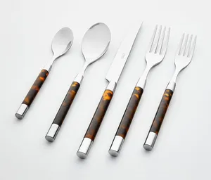 Meilleure qualité en acier inoxydable poli or ensemble de couverts nouvelle conception cuillère fourchette couteau ustensiles de cuisine ensemble de couverts - Product Image 3