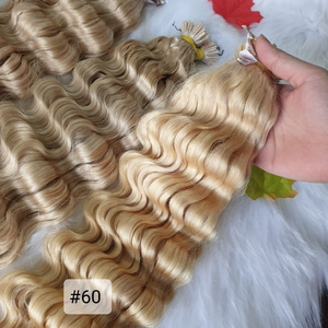 Top 100% extensions de cheveux Remy vietnamiennes brutes vague droite soyeuse pleine cuticule Double kératine dessinée pointe plate paquet pré-collé - Product Image 1