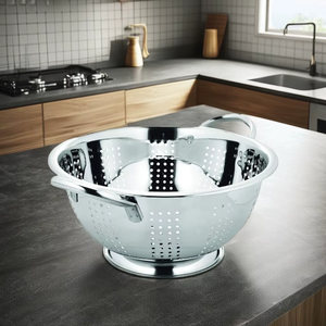 Colador de acero inoxidable multiusos de 24 CM, apto para lavavajillas, ecológico para el hogar, Hotel, restaurante y Bar - Product Image 1