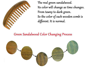 หวีไม้กำจัดเห็บสำหรับผมหยิกผมหวีไม้แบบซี่กว้างสำหรับใช้ในบ้าน - Product Image 2