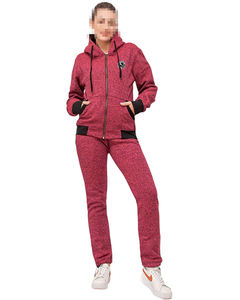Ensemble sweat à capuche zippé et pantalon de survêtement personnalisé pour femmes survêtement d'hiver à manches régulières pour femmes - Product Image 1