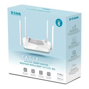 Routeur double bande D-Link EAGLE PRO AI AX3200 Blanc et Bleu Modèle R32 0907582 - Product Image 2