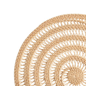 แผ่นรองจานหวายทำมือ 100% เป็นมิตรกับสิ่งแวดล้อม สีธรรมชาติ สไตล์โบฮีเมียน เส้นผ่านศูนย์กลาง 300 มม. ผลิตในเวียดนาม Lavihexco สำหรับโต๊ะอาหาร - Product Image 2