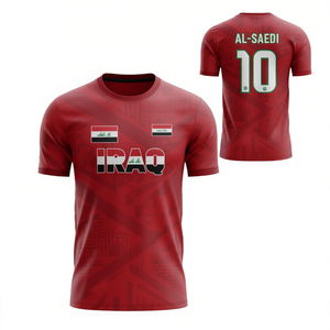 Set Maglia da Calcio dell'Iraq con Nome e Numero Personalizzati per la Coppa del Mondo 2026, Maglie per Tifosi Personalizzabili con Accessori - Product Image 2