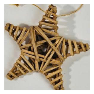 Adornos navideños de ratán rústico para la decoración del hogar de vacaciones Diseño de adornos navideños de ratán hechos a mano naturales - Product Image 6