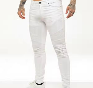 Jean en denim décontracté professionnel tendance, tricoté, léger, délavé, design uni, disponible en gros pour les saisons été et hiver - Product Image 1