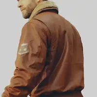 Veste bomber en cuir véritable
