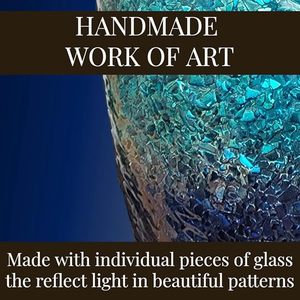 Handmade <b>Large</b> Adult Mosaic Glass Cremation <b>Urn</b> Unique Artwork With Individual Tiles Applied by Hand Funerals Funeral Supplies - Product Image 6