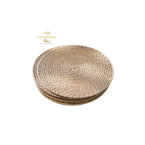 Manteles Individuales Redondos de Ratán Estilo Boho - Decoración de Mesa Tejida de Pasto Marino Natural Ecológica para Banquetes y Uso Doméstico - Product Image 4