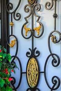 Wrought Iron Gate Decorative Component <b>Leaves</b> Forged Element for Window Railing Fence Decoration Ornament Galvanized Iron Gate - Product Image 4
