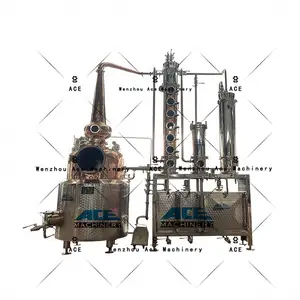 1000 litros 2000L 3000L Alcohol Distillery Distillateur Alcool Equipo de destilación Alambique De Cobre Turn Key Plant