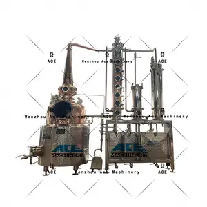 1000 리터 2000L 3000L 알코올 증류기 알코올 증류 장비 Alambique De Cobre 턴 키 플랜트