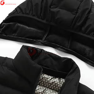 Factory Price Customized Hooded Casual Zipper Puffer <b>Jacket</b> for Men Solid Color Winter <b>Waterproof</b> Bubble <b>Padded</b> - Product Image 2