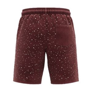 Pantalones Cortos Deportivos Personalizados de Alta Calidad, 100% Algodón, Lavado Ácido, Bordados, Pedrería, Unisex, Secado Rápido, Transpirables - Product Image 6