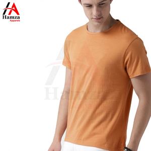 T-shirt décontracté orange de qualité supérieure à manches courtes en tissu de coton confortable T-shirts pour hommes par Hamza Apparels - Product Image 2