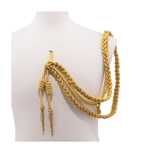 Cordons d'épaule faits main couleur or OEM, cordon de citation personnalisé avec embout, aiguillettes de haute qualité pour uniformes de cérémonie - Product Image 4