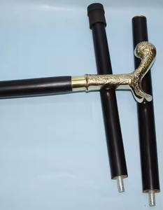 Canne de marche vintage nautique antique avec poignée en laiton brillant Cadeau décoratif pour grand-père - Product Image 1