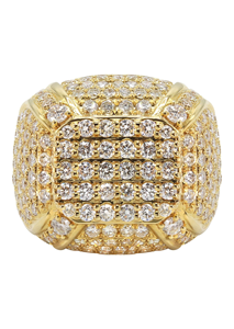 แหวนฮิปฮอปทองคำ10K 14K 18K สุดหรูสำหรับผู้ชายได้รับการรับรองจาก Gia พร้อมเพชรเต็มรูปแบบ & ตัวอักษรในแล็บปลูกไอซ์กับงานแต่งงาน - Product Image 3