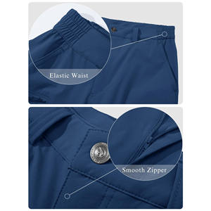 กางเกงคาร์โก้ผู้ชายเอวยางยืดมีหลายกระเป๋ากางเกงคาร์โก้ผู้ชายผ้าถักสีทึบออกแบบได้ตามต้องการบริการ OEM แบบลำลอง - Product Image 5