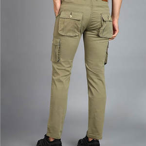 Pantalones de tela de algodón de alta calidad de cintura alta de secado rápido ligeros ajustados cómodos del fabricante al por mayor - Product Image 4