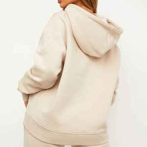 เสื้อฮู้ดแบบสวมหัวโอเวอร์ไซส์สำหรับผู้หญิงผ้าคอตตอน100% โอเวอร์ไซส์ออกแบบโลโก้ได้ตามต้องการ - Product Image 6