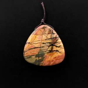 จี้ห้อยคอแบบ2รูขนาด4มม. หินแจสเปอร์สีแดงธรรมชาติด้านบนเป็นล้านล้านลูกปัดเครื่องประดับสร้อยคอ - Product Image 3