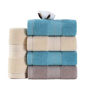 Hot Sale reine Baumwolle saugfähige fussel freie Hotel handtuch für Erwachsene Bad Großhandel Custom ized Logo Badet uch