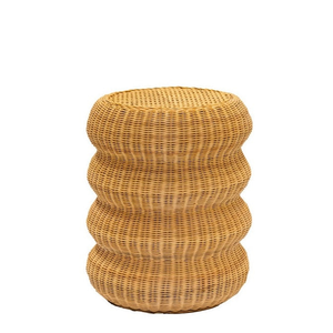 Table d'appoint en rotin tissé à la main, tabouret d'appoint en osier naturel, table d'appoint en rotin en forme de bulle, meubles en osier faits à la main pour le salon - Product Image 1