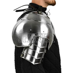 Paire de Pauldrons Gothiques en Acier Médiéval avec Épaule de Chevaliers Gorgés Acier de Calibre 18 Fonctionnel pour Roleplay & Cosplay Costume - Product Image 4