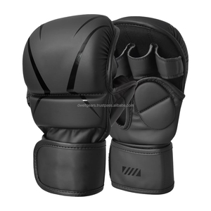 High Quality Sanda MMA Boxing Shooter Gloves PU Leather Breathable Hook Loop Closure for Wrist Fight Training OEM Custom - Product Image 3