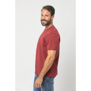 เสื้อยืดผ้าฝ้ายพื้นฐานสำหรับผู้ชายขายดีขนาด S สีโกเมนสีแดง200กรัมออกแบบให้สวมใส่สบายแขนสั้นสำหรับสวมใส่ทุกวัน - Product Image 2