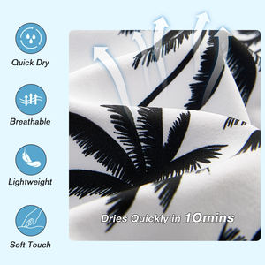 กางเกงชายหาดผู้ชายทันสมัย ผ้าโพลีเอสเตอร์ผสม นุ่ม ระบายอากาศ น้ำหนักเบา เหมาะสำหรับใส่เที่ยวทะเลช่วงวันหยุดฤดูร้อน ลายเรียบ - Product Image 5