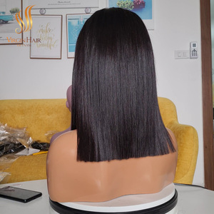วิกผมบ๊อบเวียดนามวิกผมมนุษย์ผมตรงมีเชือกร้อยเป็นเส้นเรียบและนุ่มสำหรับผู้หญิง - Product Image 1