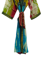 Robe portefeuille indienne tunique sari robe robe de mariée robe de maternité robe cadeau robe de plage fête porter indien imprimé soie sari kimono,