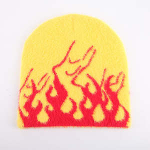 หมวกบีนนี่แบบถักผ้าสแปนเด็กซ์/โพลีเอสเตอร์ผ้าแจ็คการ์ดให้ความอบอุ่นสำหรับใส่ได้ทั้งชายและหญิงพิมพ์ดิจิตอล - Product Image 4