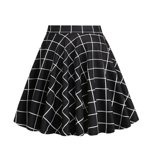 Falda-Pantalón Corta de Cintura Alta, Estilo Informal, Estampada, 100% Poliéster, Antiarrugas, de Secado Rápido, para Mujer - Product Image 5