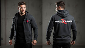 Sudadera con Capucha y Cremallera, Cálida para Invierno, Informal, Diseño con Cremallera, Tejido Jersey Transpirable, Ecológico e Impermeable, Unisex - Product Image 3