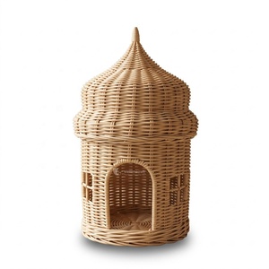 Traditional Rattan Ramadan <b>Lantern</b> Woven, Mosque Dome <b>Candle</b> <b>Holder</b> for Bedroom Living Room Decor - Product Image 1