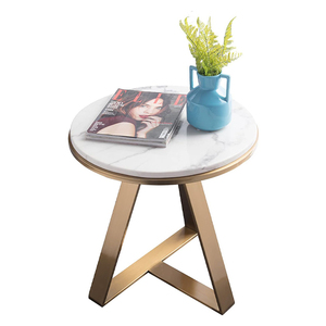 Mesa central redonda con acabado de latón y acero inoxidable, diseño personalizado de estilo moderno, fabricante directo de fábrica India - Product Image 3