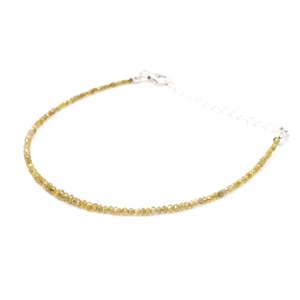 Yellow Diamond Beads <b>Silver</b> <b>Bracelet</b> Elegant Diamond <b>Bracelets</b> & <b>Bangles</b> - Product Image 4