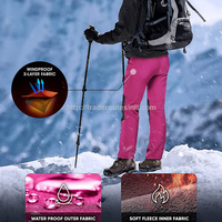Pantalón de esquí de pana Cordura tejida de talla grande único, transpirable, repelente al agua, con cierre de cremallera, softshell plano, hardshell -Tex