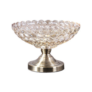 Centro de Mesa Decorativo de Lujo para Bodas, con Base de Metal Plateado Shah, 300 Cuentas de Cristal, Tamaño Personalizado - Product Image 6