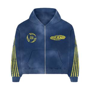 Unisex DTG ชุดวอร์มมีซิปแขนยาวสีชมพู, ชุดวอร์มมีซิปนุ่มใส่สบายน้ำหนักมากไซส์พิเศษ - Product Image 5