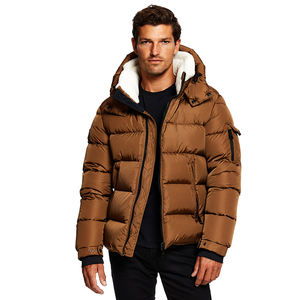 Veste matelassée à col montant pour homme, couleur personnalisée, impression personnalisée, dernière veste d'hiver épaisse de haute qualité pour homme, livraison DDP - Product Image 1