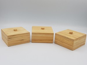 Caja de bambú multifunción pequeña cuadrada biodegradable de alta calidad para uso doméstico Color Natural Huhipro modelo 05 hecho en Vietnam - Product Image 2