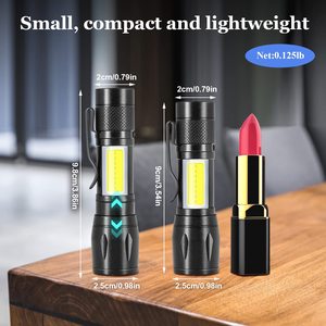 <span class=keywords><strong>Zoom</strong></span> Túi nhỏ Led cảm ứng ánh sáng mạnh mẽ liinterna siêu sáng không thấm nước USB có thể sạc lại EDC Nhôm LED COB Mini Đèn Pin - Product Image 5