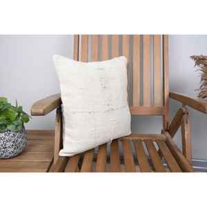 Luxe 16x16 Beige Kilim Patchwork Laine Oreiller Tissé Vintage Moelleux Portable pour Literie Plancher Conception Rustique pour Noël - Product Image 2